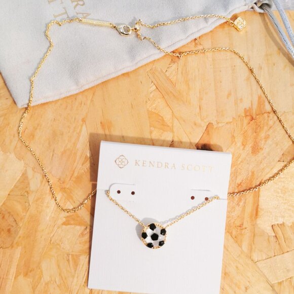 NEW Kendra Scott Soccer Ivory Mother-of-Pearl Short Necklace Gold - Picture 3 of 3